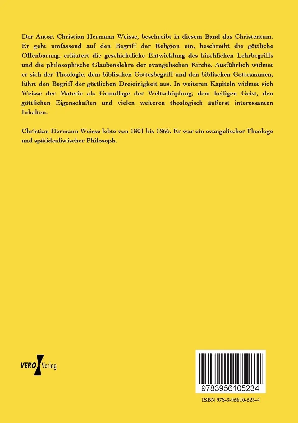 Rückseite: 9783956105234 | Philosophische Dogmatik | oder Philosophie des Christenthums - Band 1
