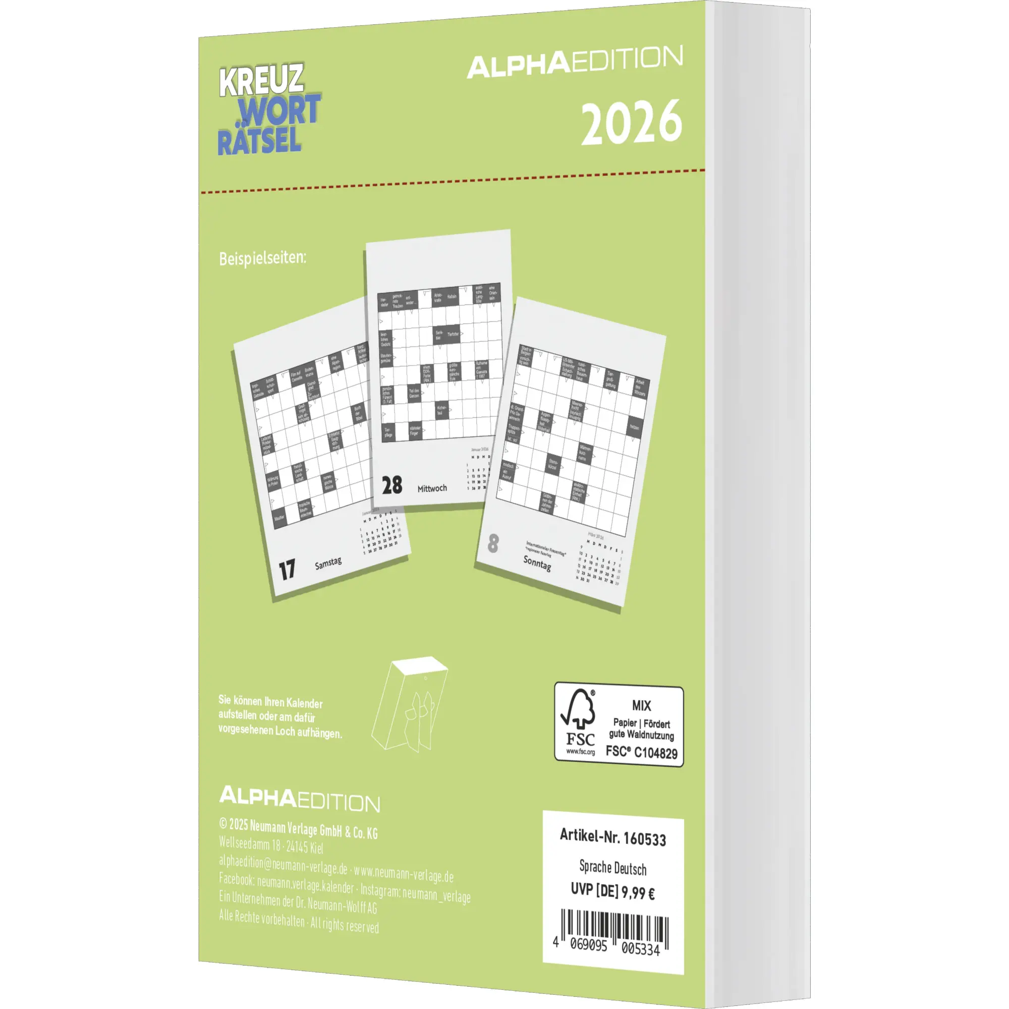 Bild: 4069095005334 | Das tägliche Kreuzworträtsel 2026 Tagesabreißkalender - 11,8x15,9 -...