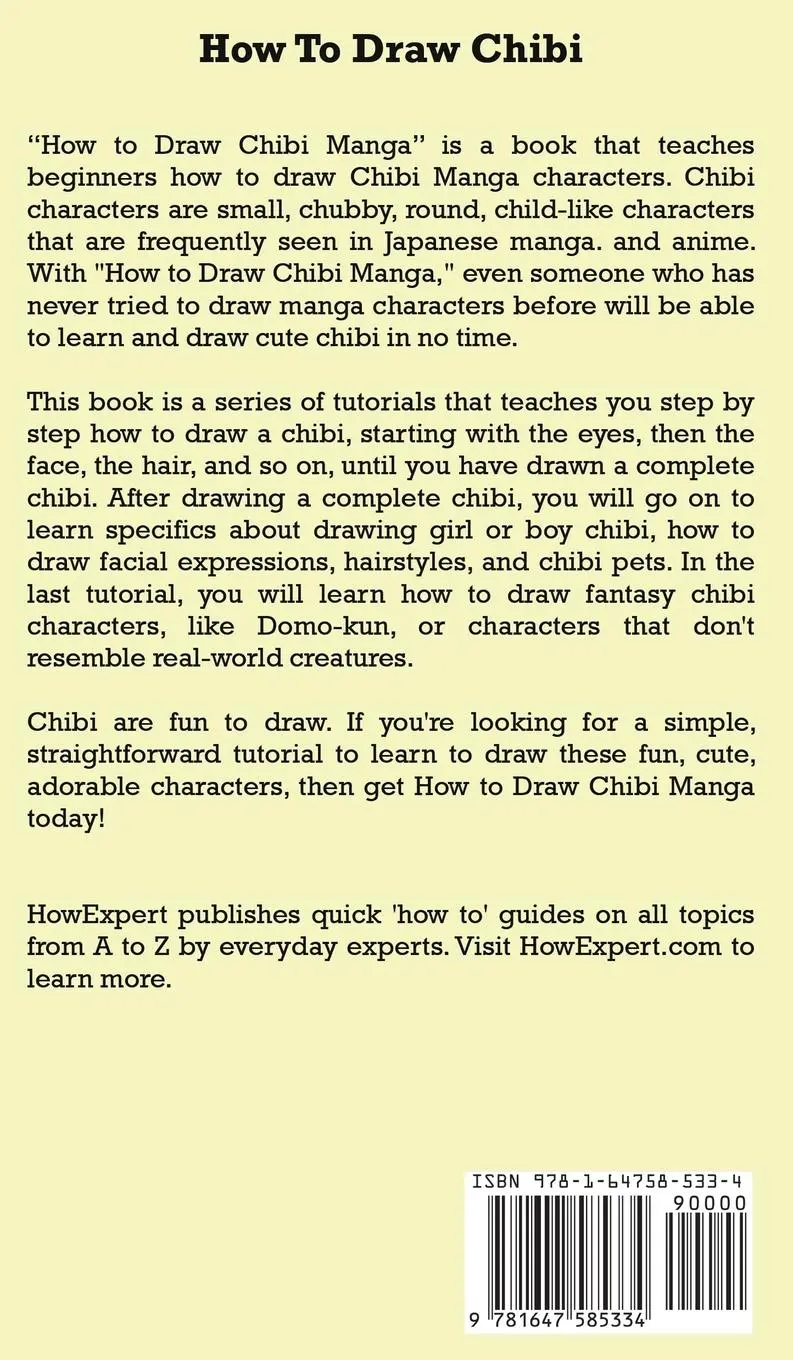 Rückseite: 9781647585334 | How To Draw Chibi | Your Step By Step Guide to Drawing Chibi Manga