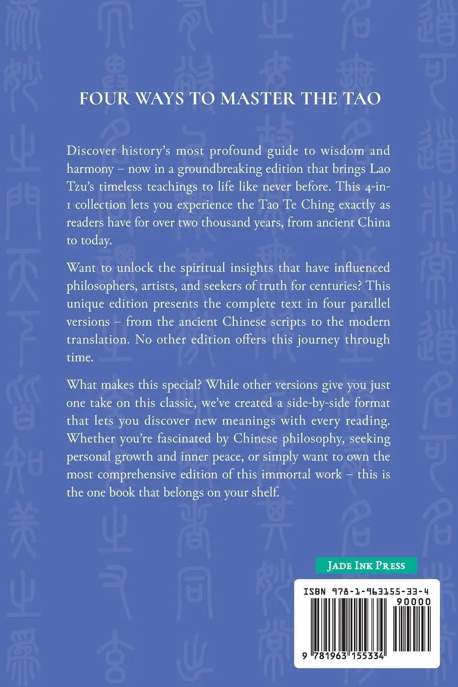 Rückseite: 9781963155334 | Tao Te Ching Ultimate Bilingual Edition (4-In-1) | Tzu Lao | Buch