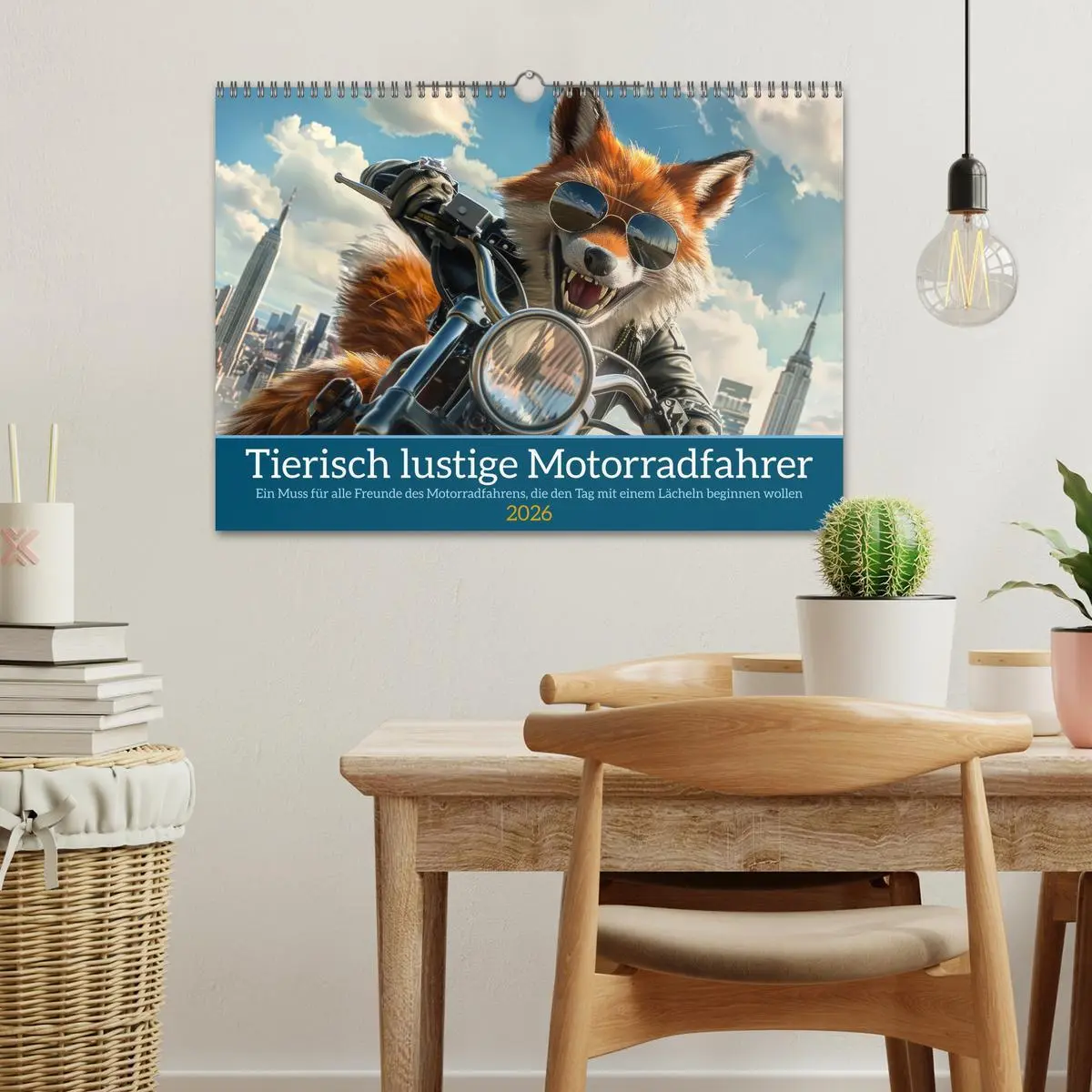 Bild: 9783457375334 | Tierisch lustige Motorradfahrer (Wandkalender 2026 DIN A3 quer),...