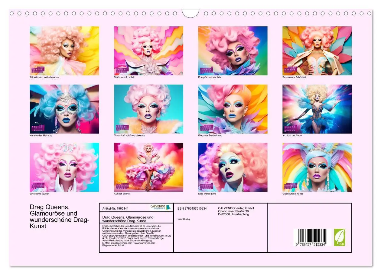 Bild: 9783457515334 | Drag Queens. Glamouröse und wunderschöne Drag-Kunst (Wandkalender...