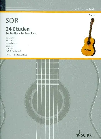 Cover: 9790001095334 | Etudes(24) 2 Opus 35 | Fernando Sor | Buch | Schott Music