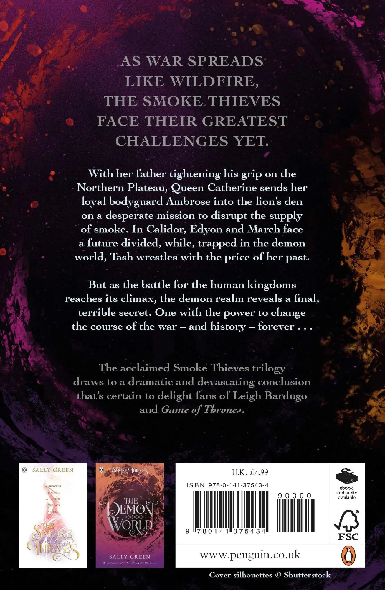 Rückseite: 9780141375434 | The Burning Kingdoms (The Smoke Thieves Book 3) | Sally Green | Buch