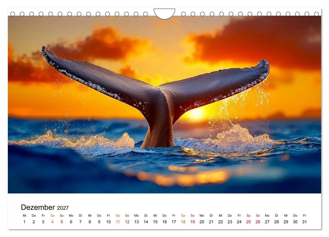 Bild: 9783516905434 | Wale - ein Jahr voller Meer (Wandkalender 2027 DIN A4 quer),...