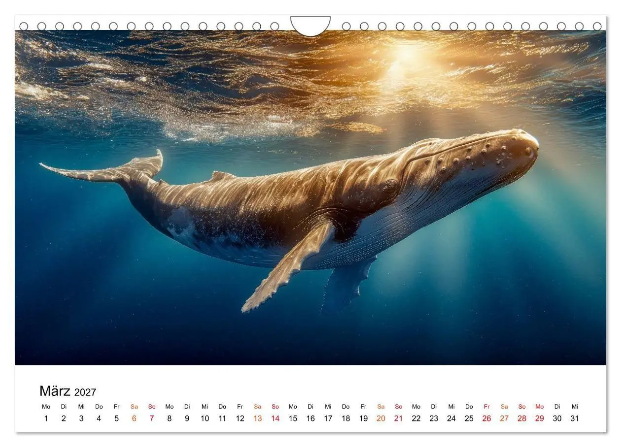 Bild: 9783516905434 | Wale - ein Jahr voller Meer (Wandkalender 2027 DIN A4 quer),...