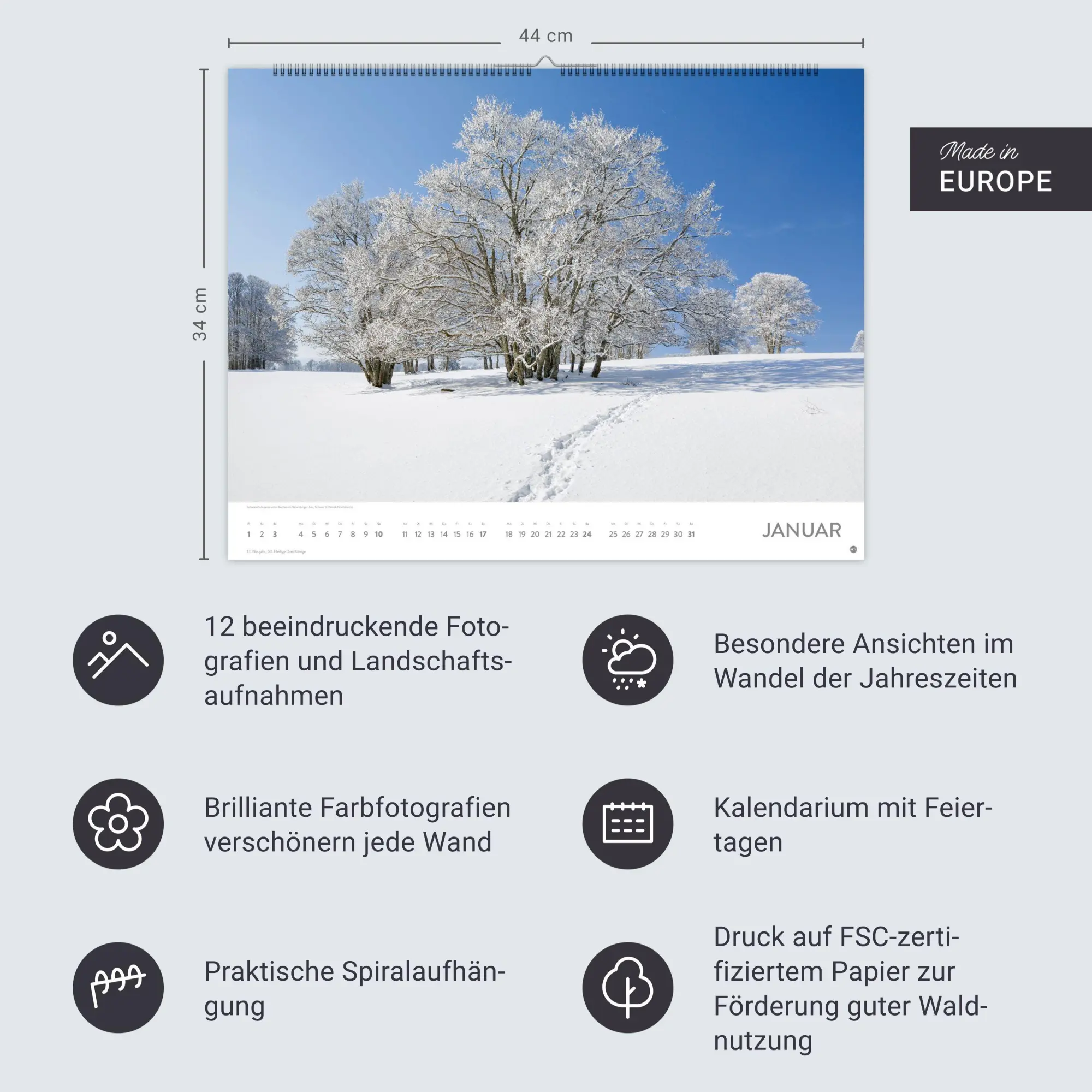 Bild: 9783756415434 | Auf Traumpfaden Posterkalender 2027 | Heye | Kalender | Spiralbindung