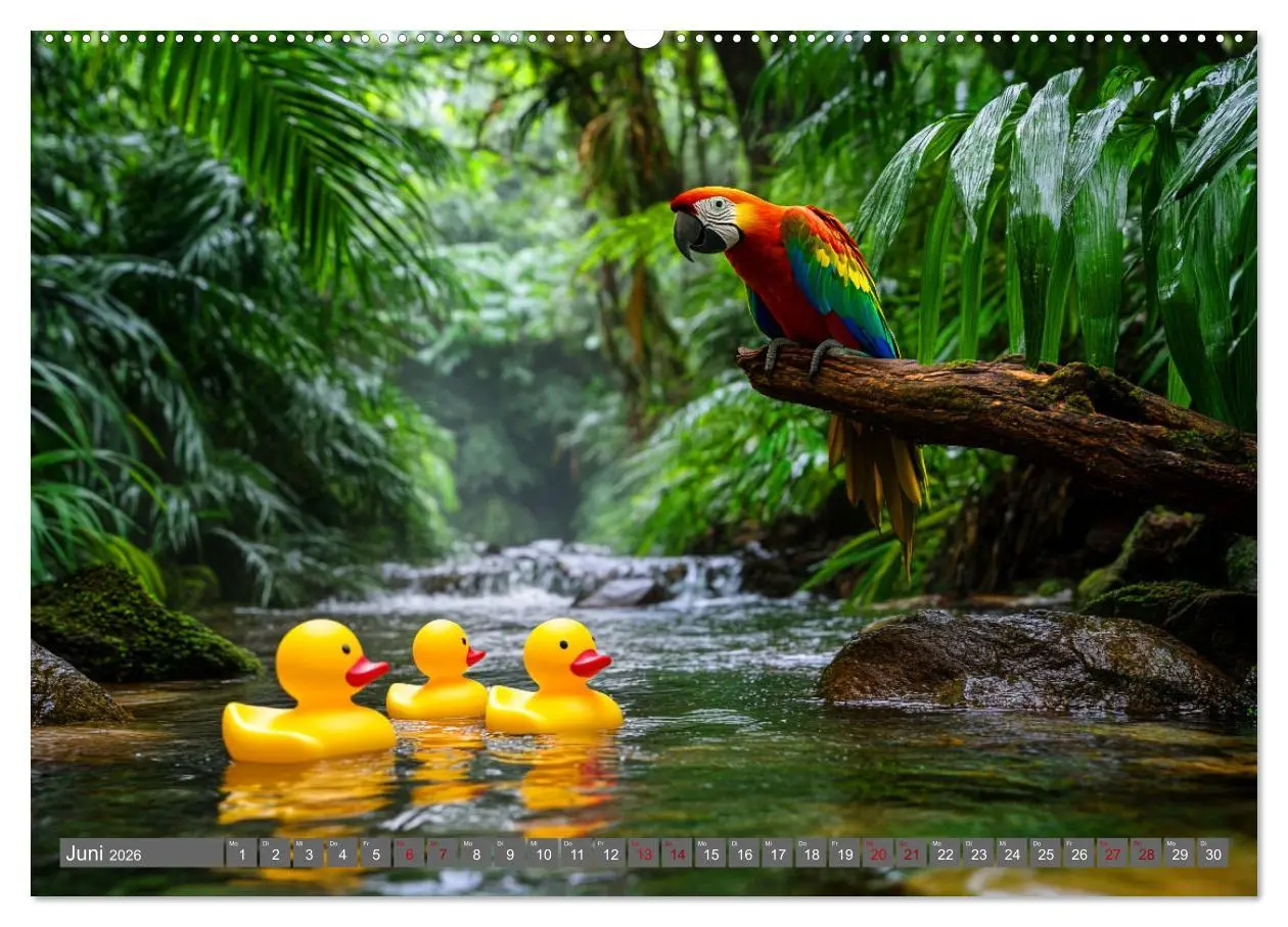 Bild: 9783457285534 | Gummienten auf Weltreise (Wandkalender 2026 DIN A2 quer), CALVENDO...