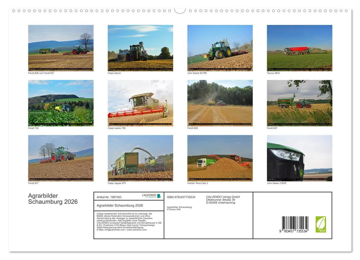 Bild: 9783457735534 | Agrarbilder Schaumburg 2026 (hochwertiger Premium Wandkalender 2026...