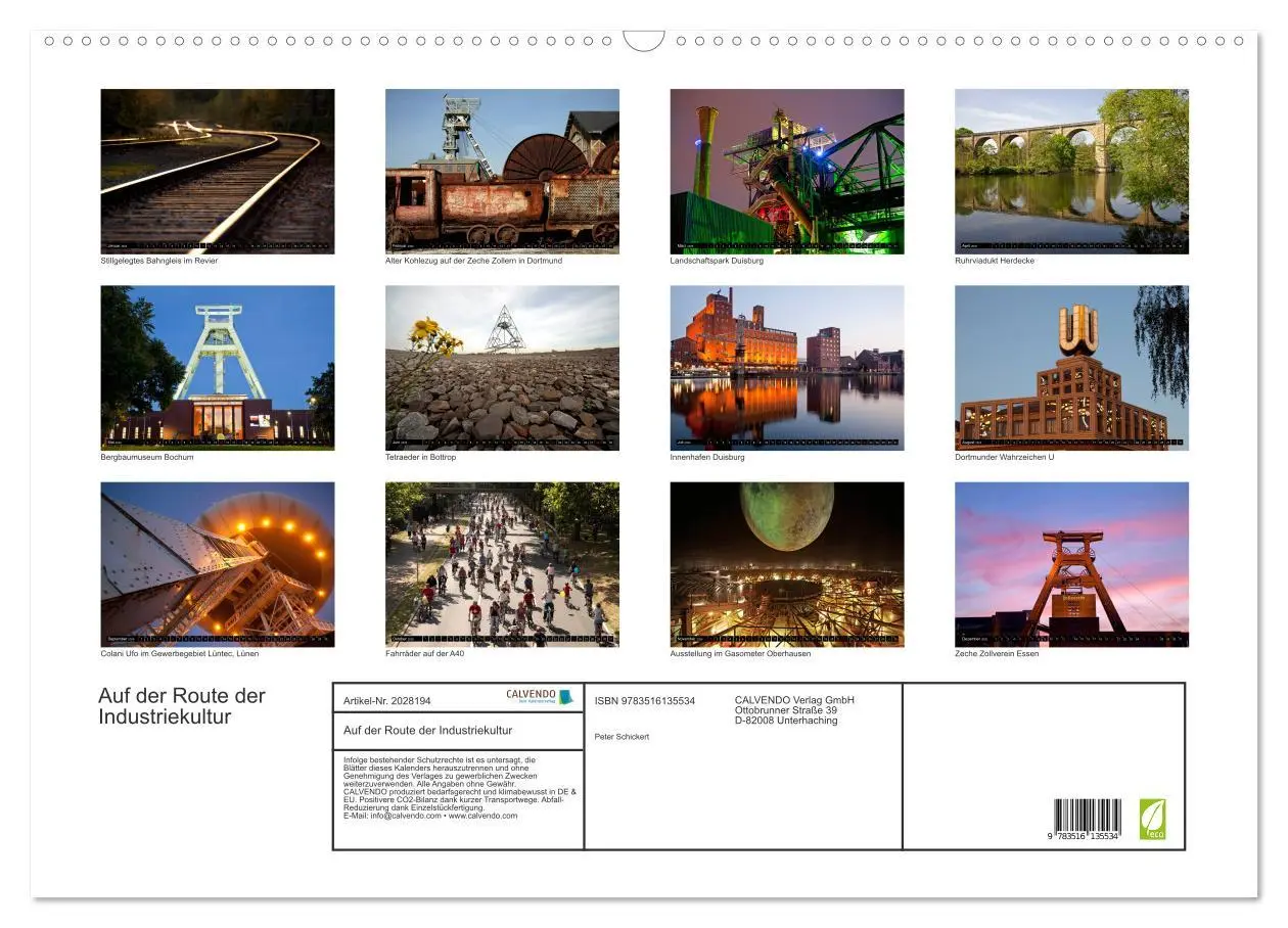 Bild: 9783516135534 | Auf der Route der Industriekultur (Wandkalender 2026 DIN A2 quer),...
