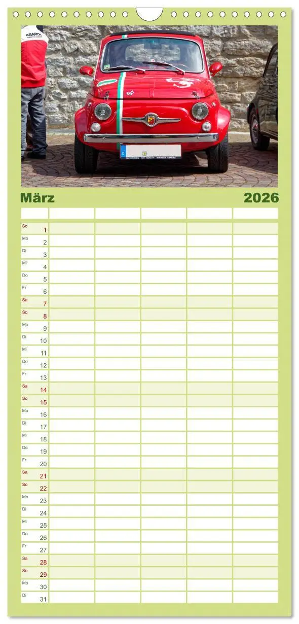 Bild: 9783516515534 | Familienplaner 2026 - Cinquecento Der kleine Italiener - 60 Jahre...