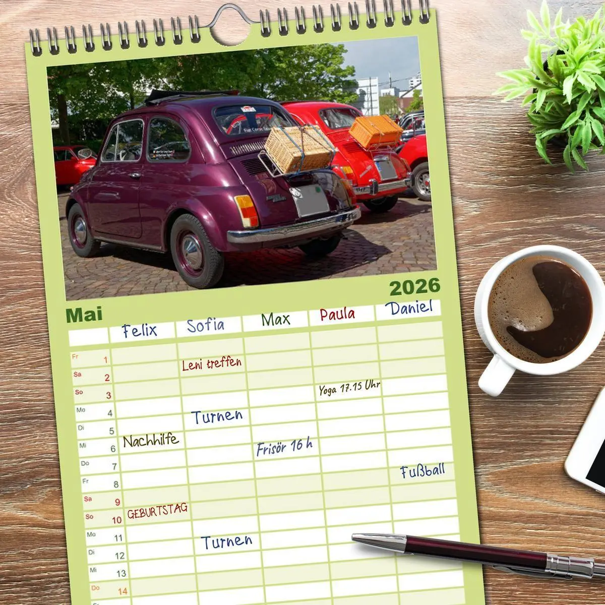 Bild: 9783516515534 | Familienplaner 2026 - Cinquecento Der kleine Italiener - 60 Jahre...