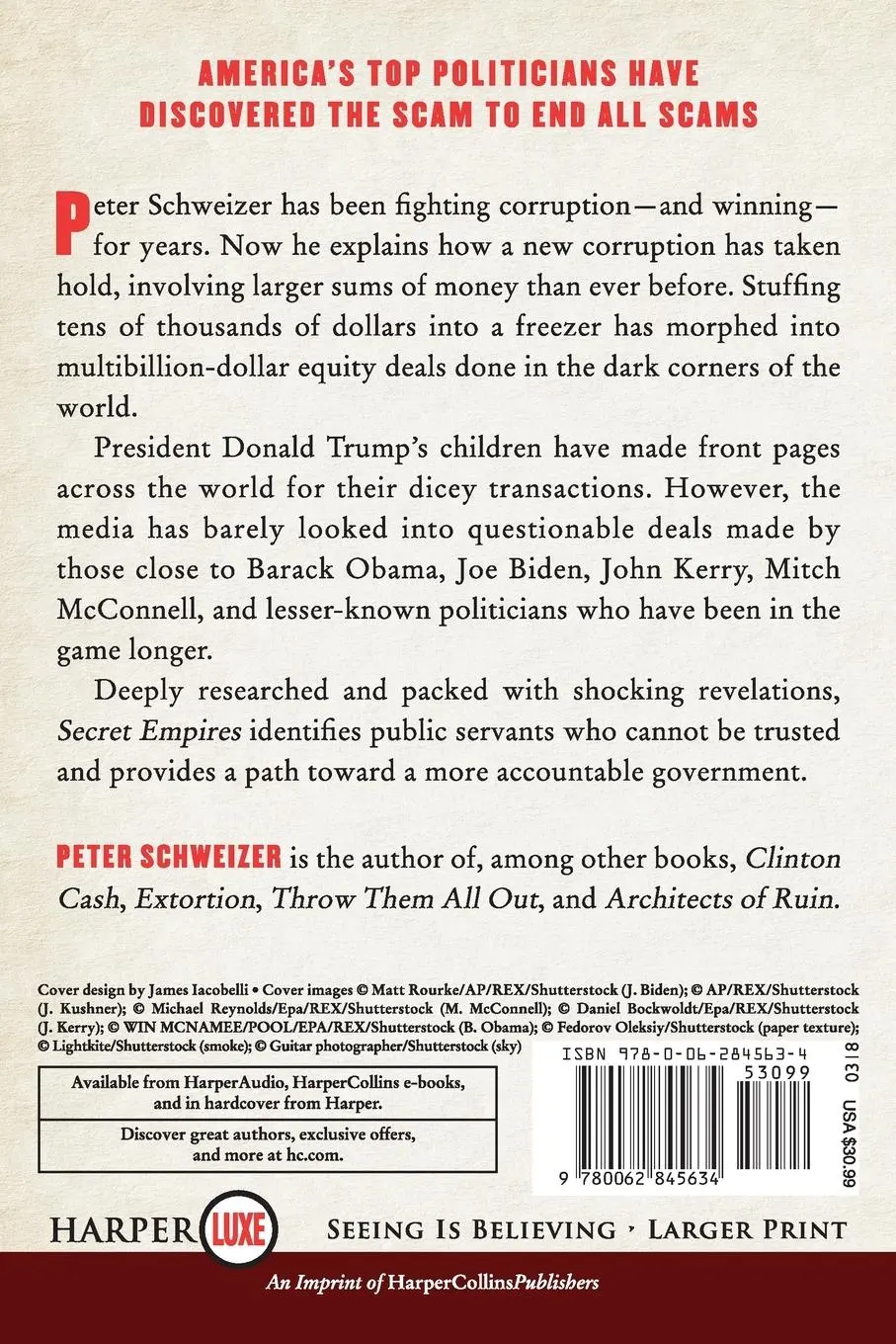 Rückseite: 9780062845634 | Secret Empires LP | Peter Schweizer | Taschenbuch | Englisch | 2020