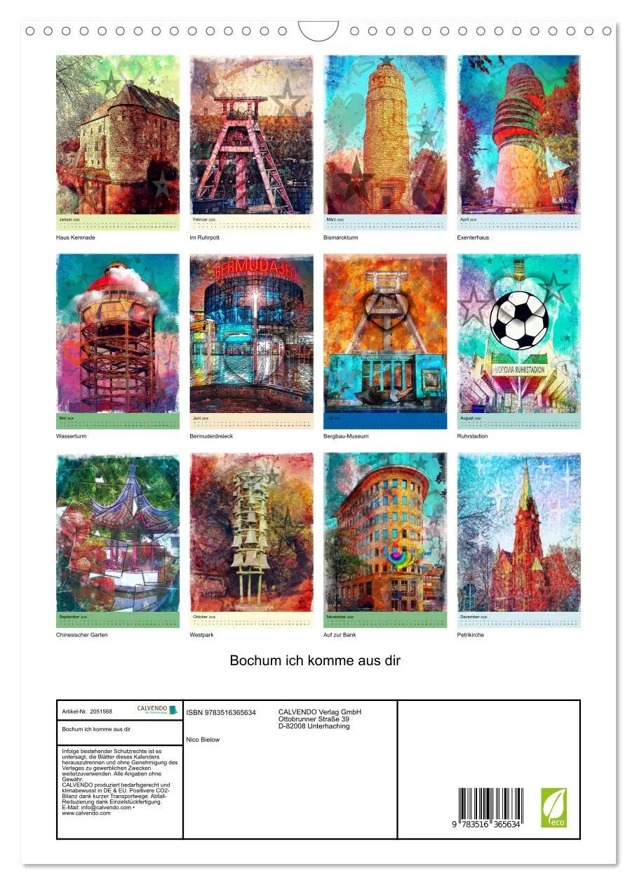 Bild: 9783516365634 | Bochum ich komme aus dir (Wandkalender 2026 DIN A3 hoch), CALVENDO...