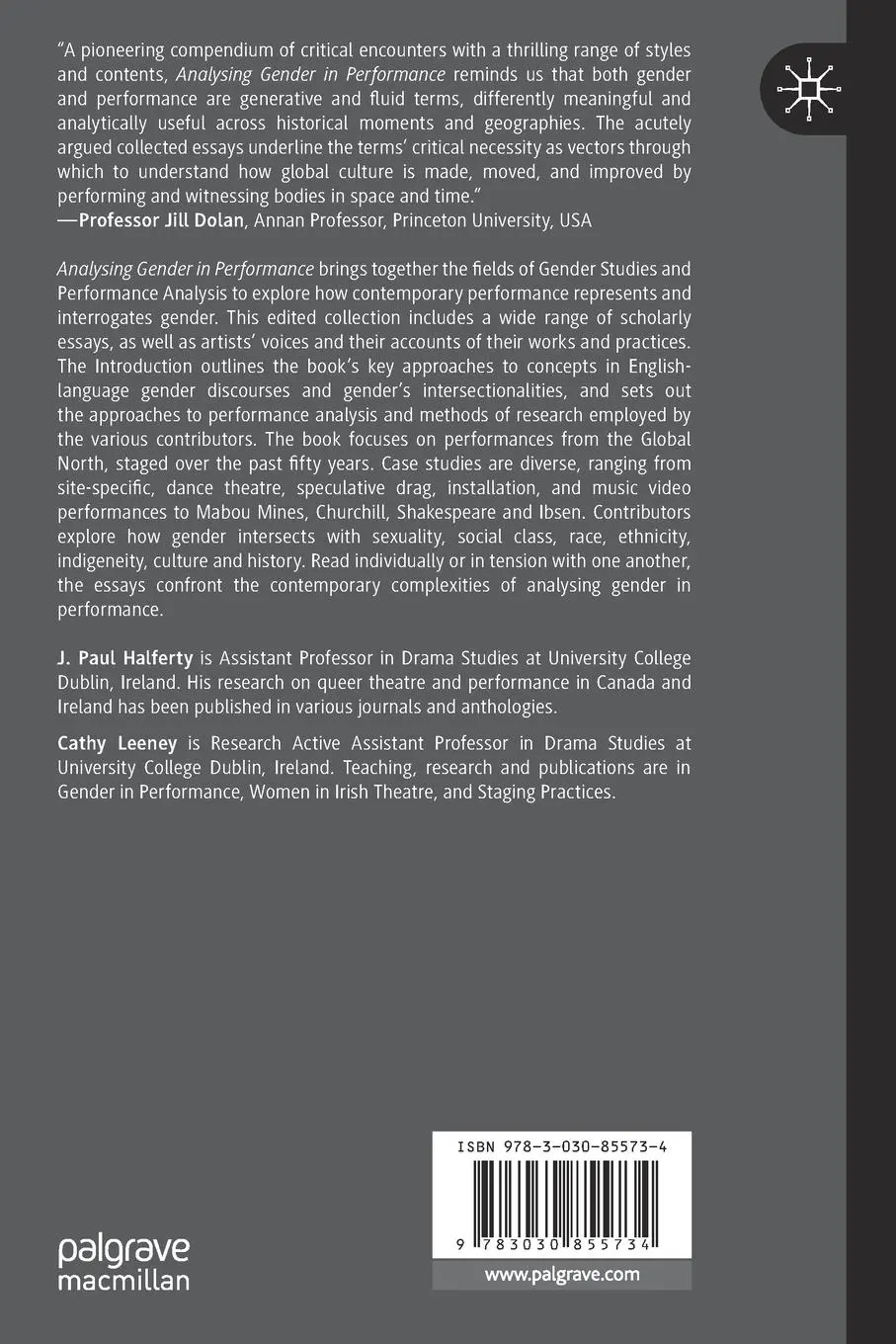 Rückseite: 9783030855734 | Analysing Gender in Performance | Cathy Leeney (u. a.) | Taschenbuch