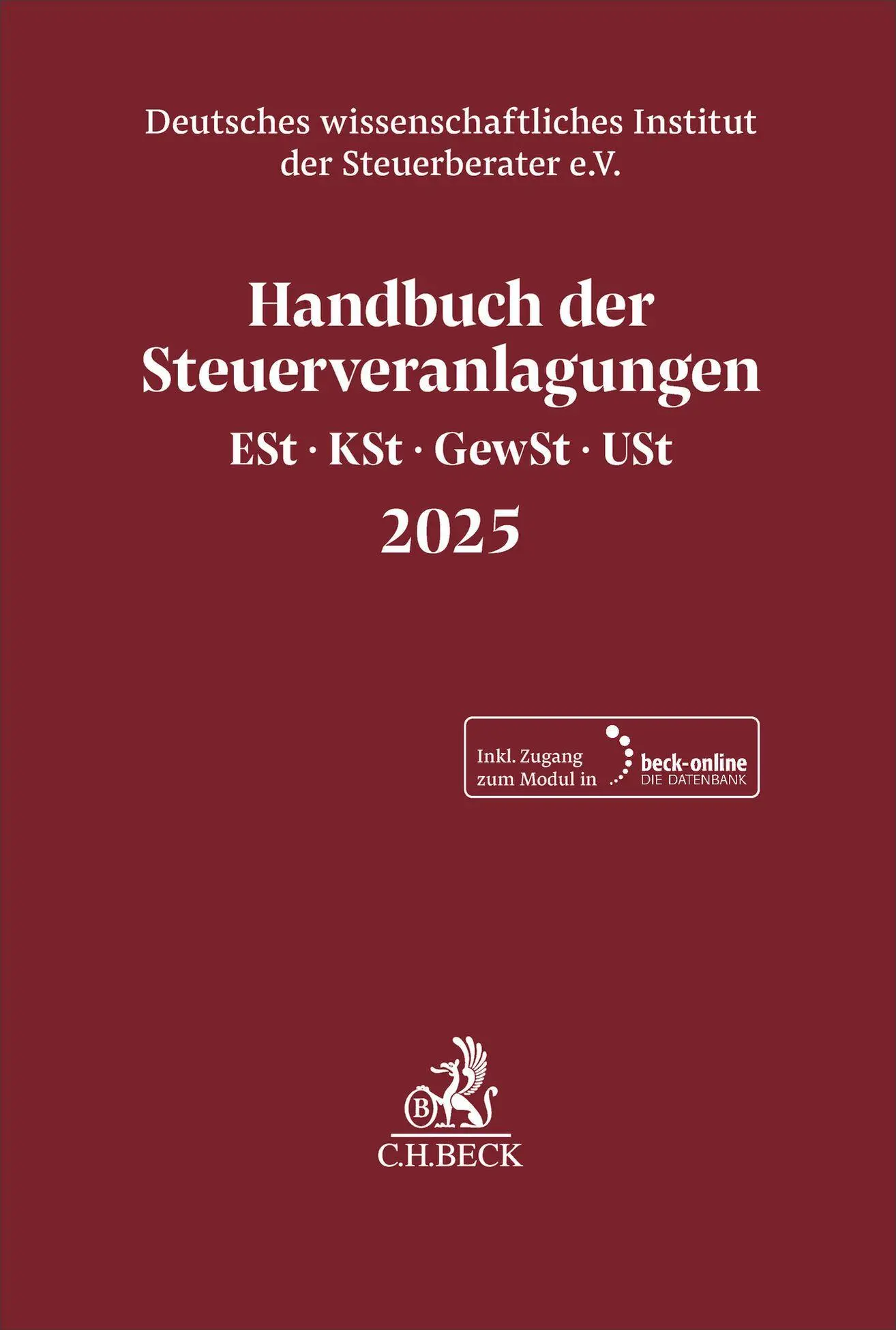 Cover: 9783406845734 | Handbuch der Steuerveranlagungen 2025 | V. | Bundle | 1 Taschenbuch