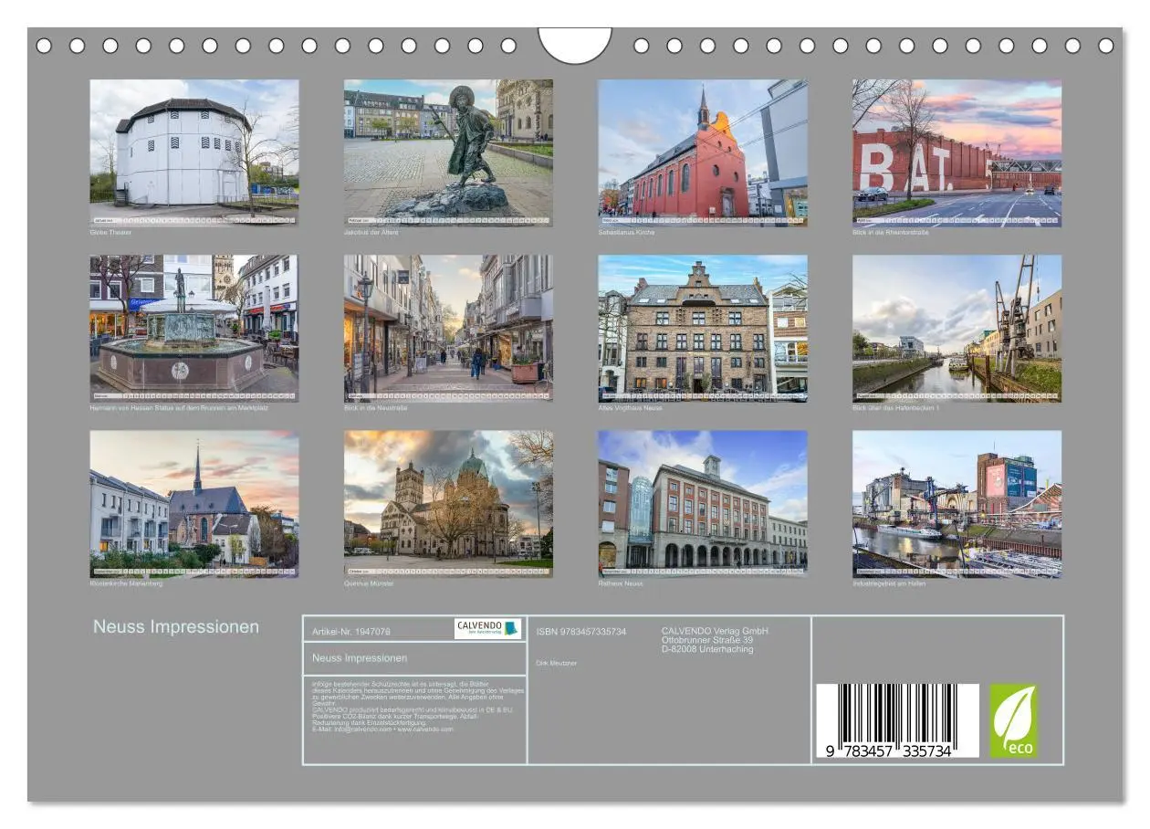 Bild: 9783457335734 | Neuss Impressionen (Wandkalender 2026 DIN A4 quer), CALVENDO...