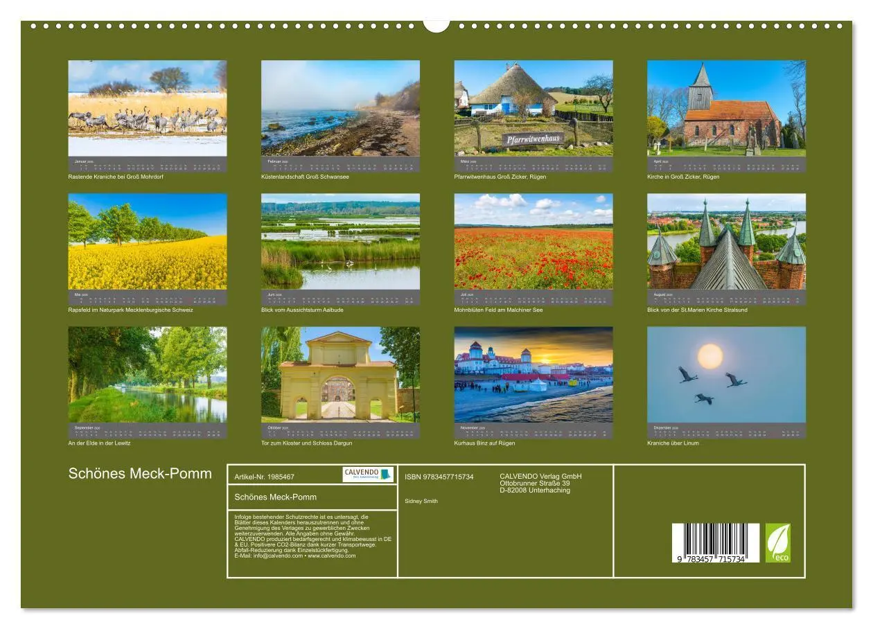 Bild: 9783457715734 | Schönes Meck-Pomm (hochwertiger Premium Wandkalender 2026 DIN A2...
