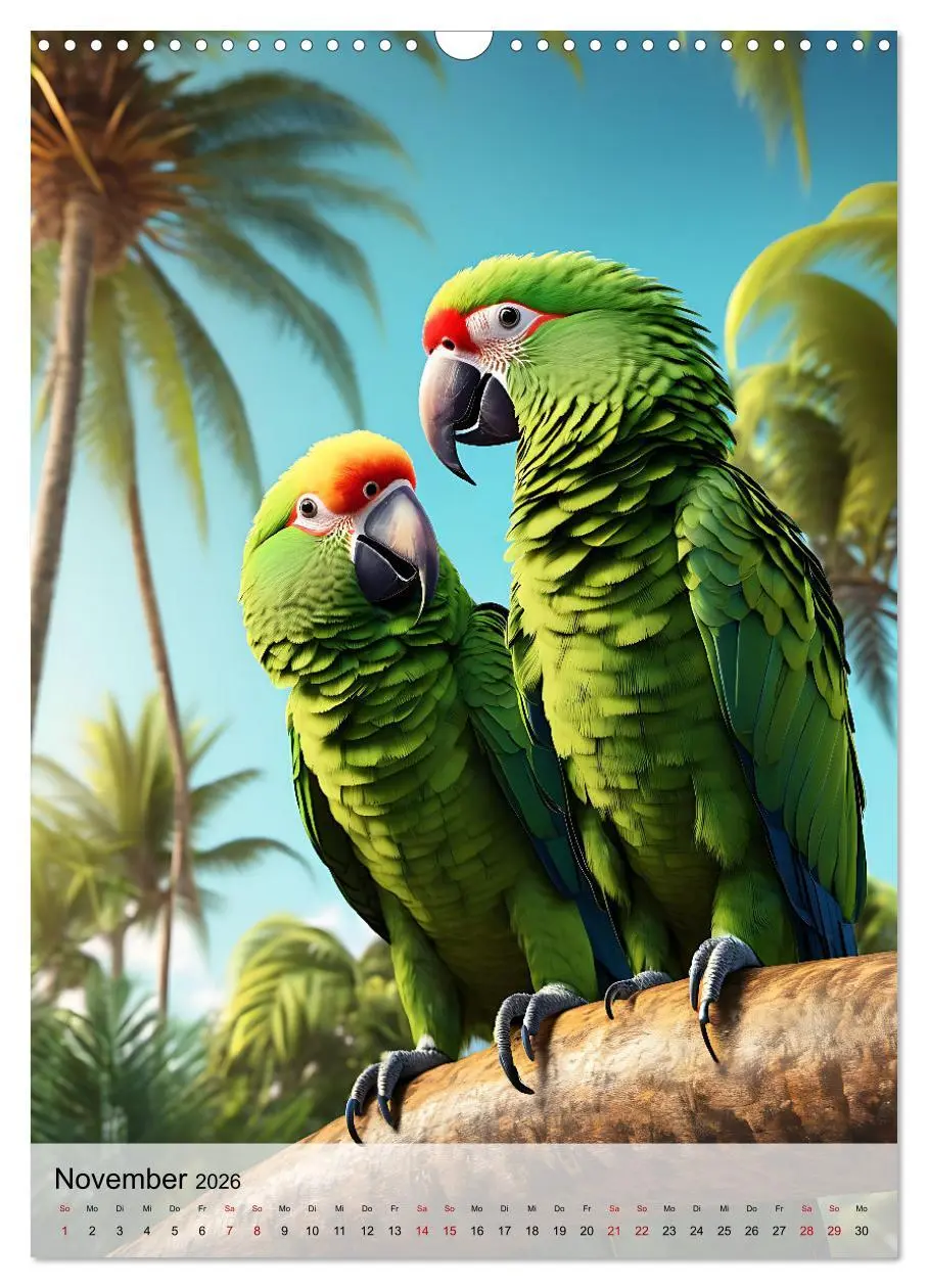Bild: 9783516285734 | Die exotische Welt der Papageien (Wandkalender 2026 DIN A3 hoch),...