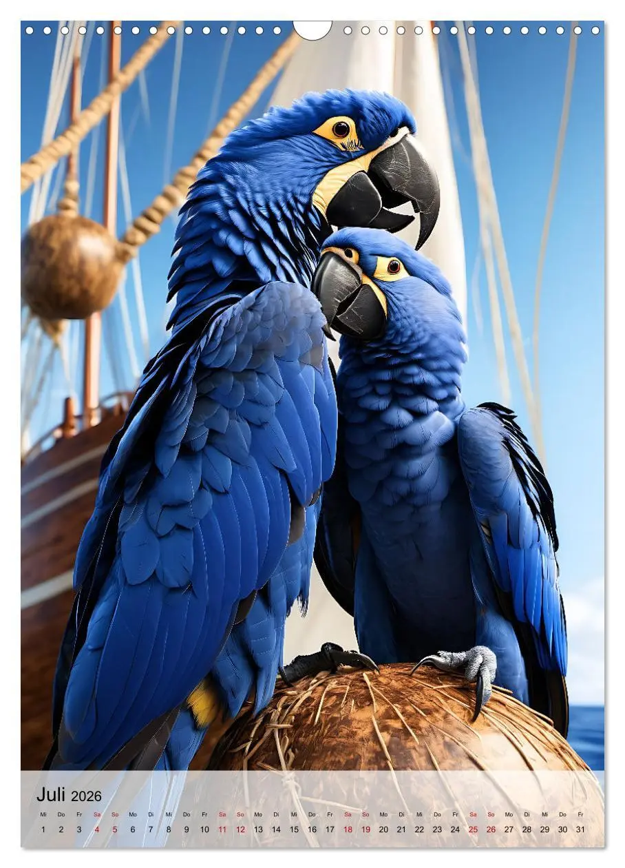 Bild: 9783516285734 | Die exotische Welt der Papageien (Wandkalender 2026 DIN A3 hoch),...