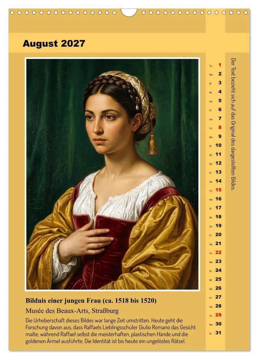 Bild: 9783594265734 | Raffaels Porträts im neuen Licht (Wandkalender 2027 DIN A3 hoch),...
