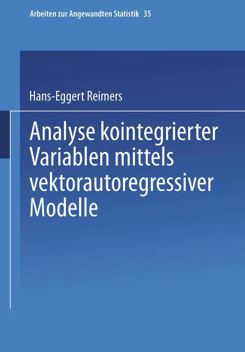Cover: 9783790805734 | Analyse kointegrierter Variablen mittels vektorautoregressiver Modelle