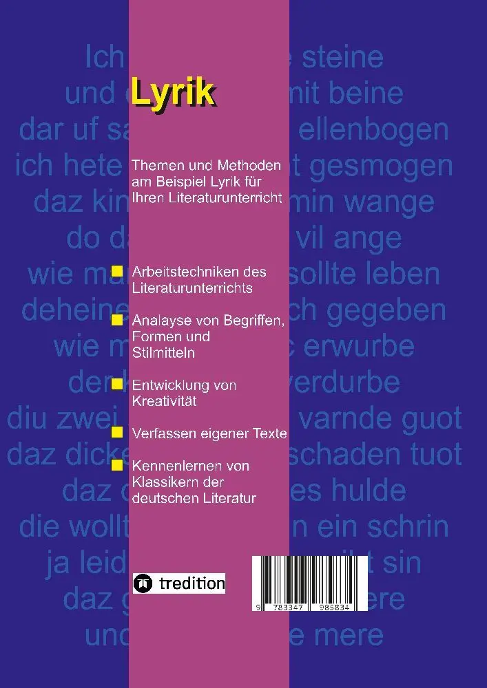 Bild: 9783347985834 | Arbeitsblätter Literatur - Lyrik | DE | Rolf Esser | Taschenbuch