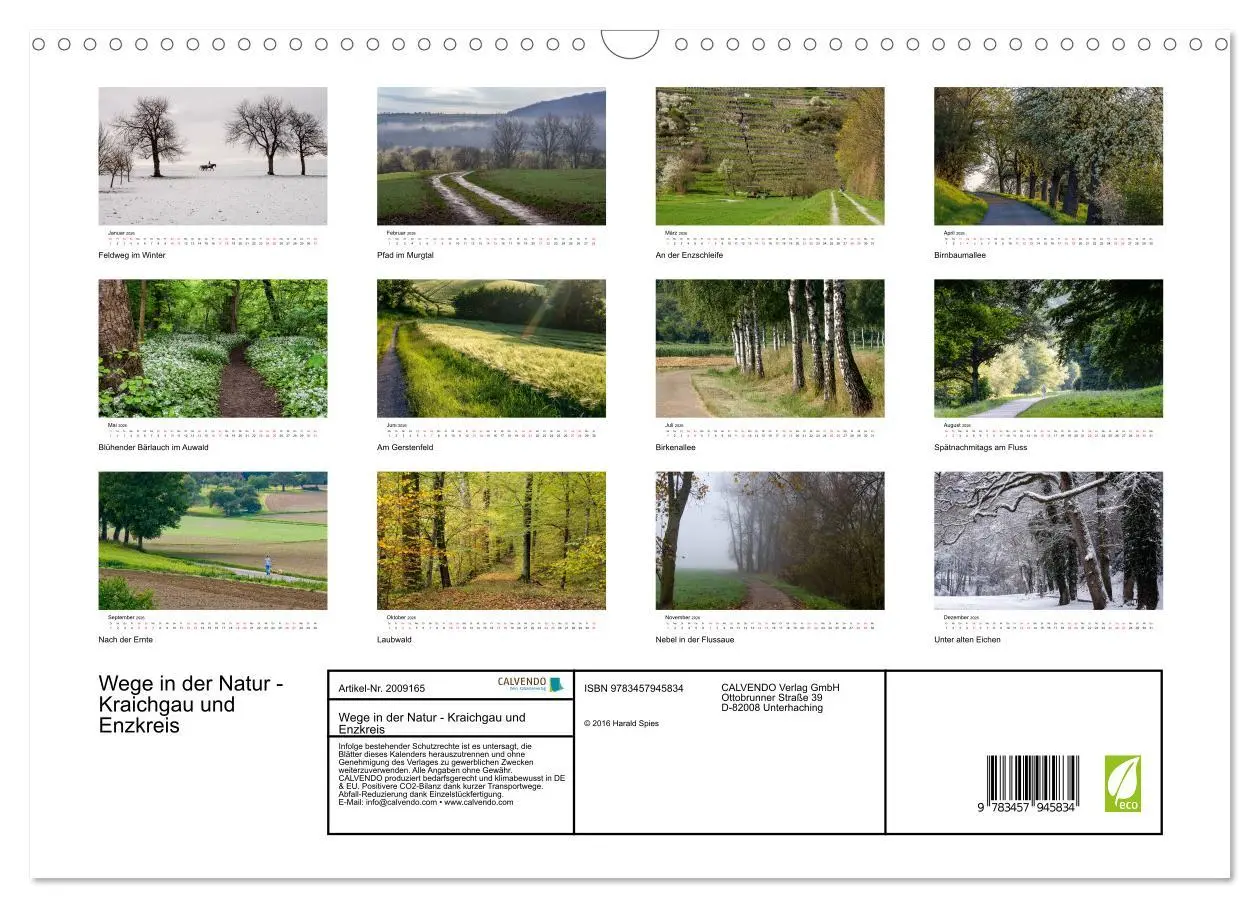 Bild: 9783457945834 | Wege in der Natur - Kraichgau und Enzkreis (Wandkalender 2026 DIN...