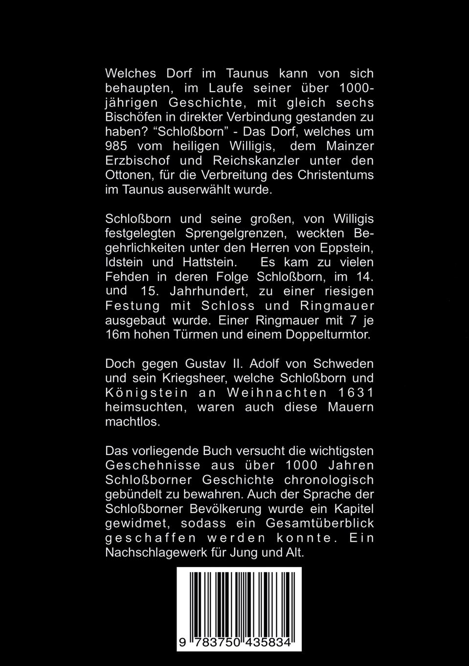 Rückseite: 9783750435834 | Kleines Schloßborner Hausbuch | Christoph Klomann | Taschenbuch | 2020