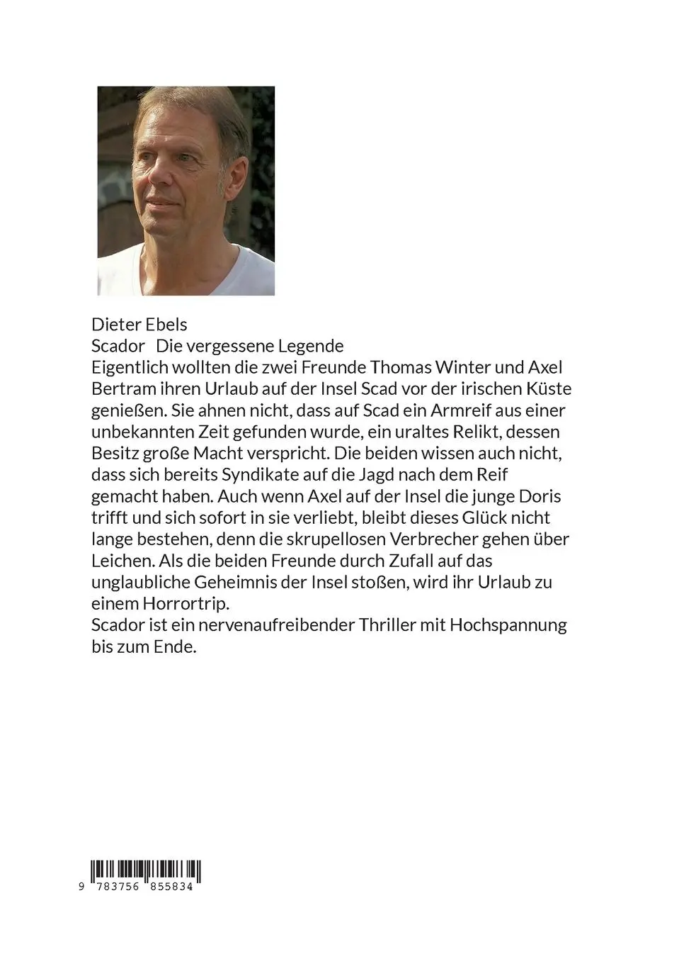 Rückseite: 9783756855834 | Scador | Die vergessene Legende | Dieter Ebels | Taschenbuch | 496 S.