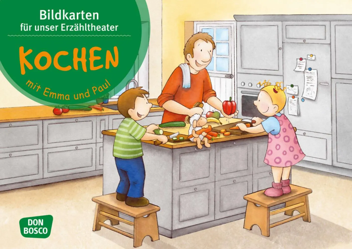 Kochen mit Emma und Paul. Kamishibai Bildkartenset.