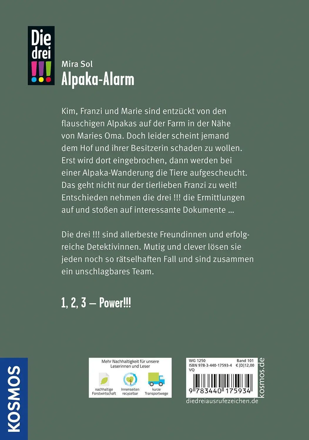 Bild: 9783440175934 | Die drei !!!, 101, Alpaka-Alarm | Mira Sol | Buch | Die drei !!!