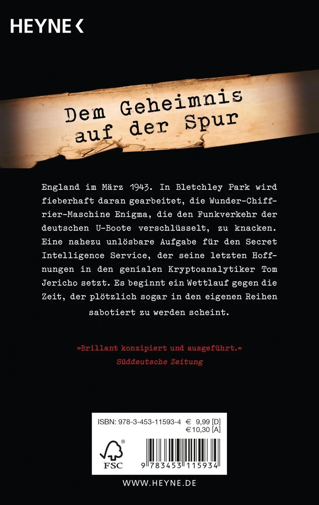 Bild: 9783453115934 | Enigma | Robert Harris | Taschenbuch | 384 S. | Deutsch | 1996 | Heyne
