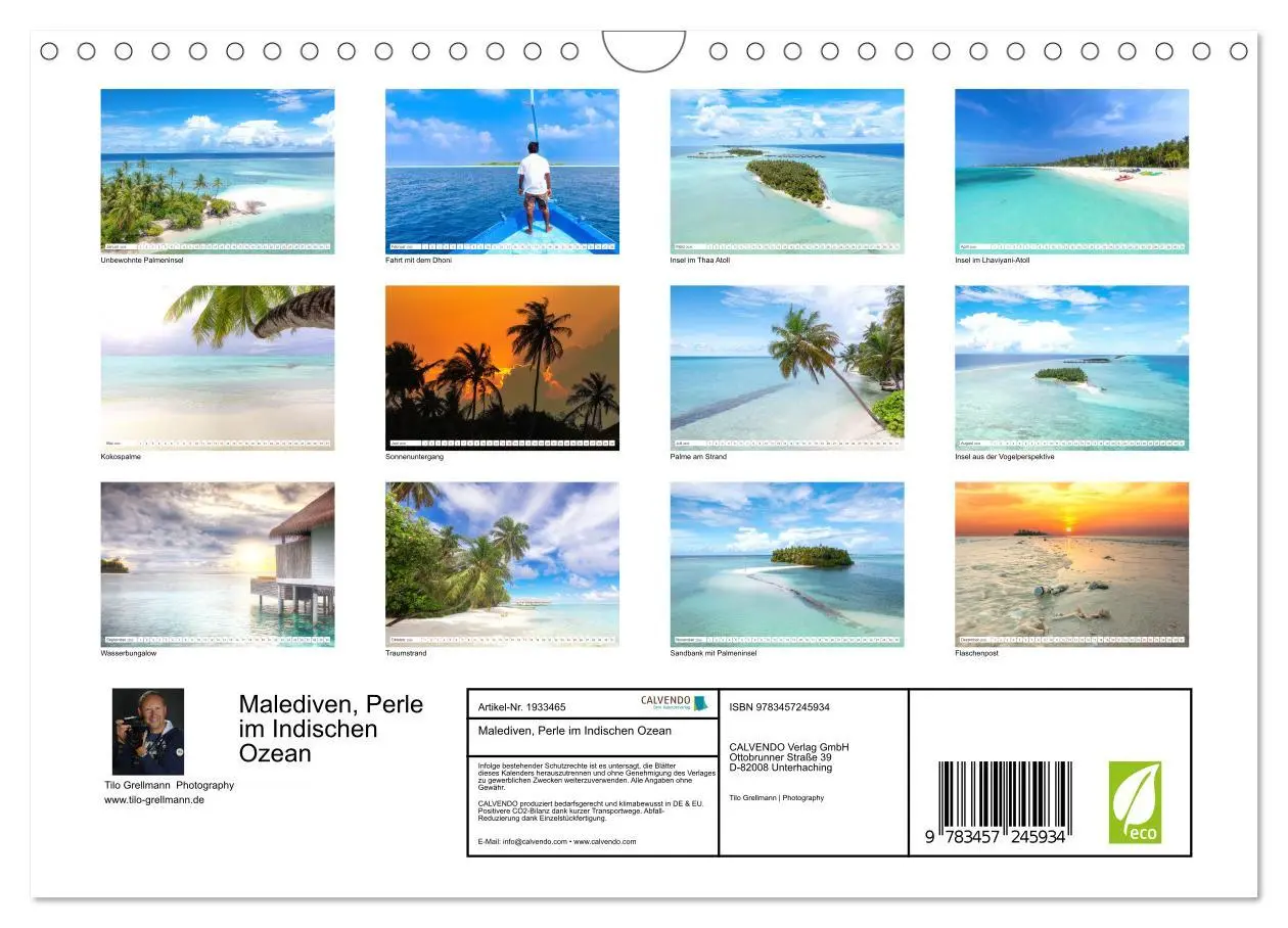 Bild: 9783457245934 | Malediven, Perle im Indischen Ozean (Wandkalender 2026 DIN A4...