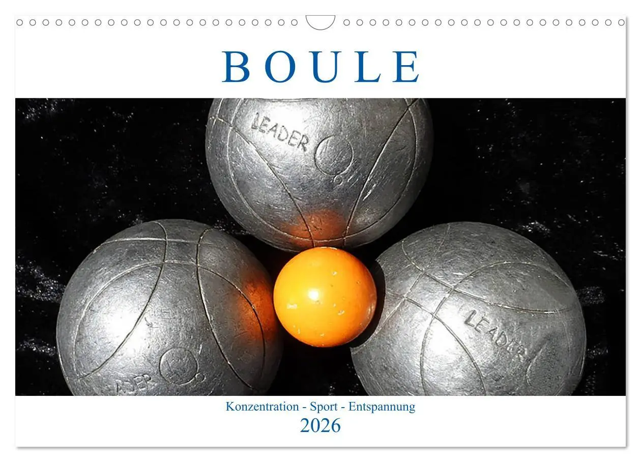 Cover: 9783457935934 | Boule. Konzentration - Sport - Entspannung (Wandkalender 2026 DIN...
