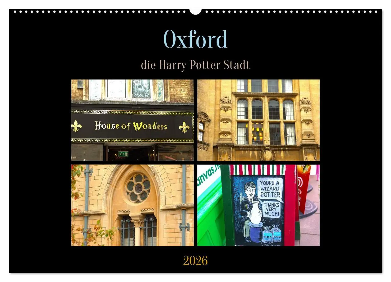 Cover: 9783516645934 | Oxford - die Harry Potter Stadt (Wandkalender 2026 DIN A2 quer),...