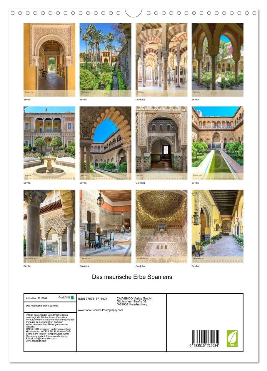 Bild: 9783516715934 | Das maurische Erbe Spaniens (Wandkalender 2026 DIN A3 hoch),...