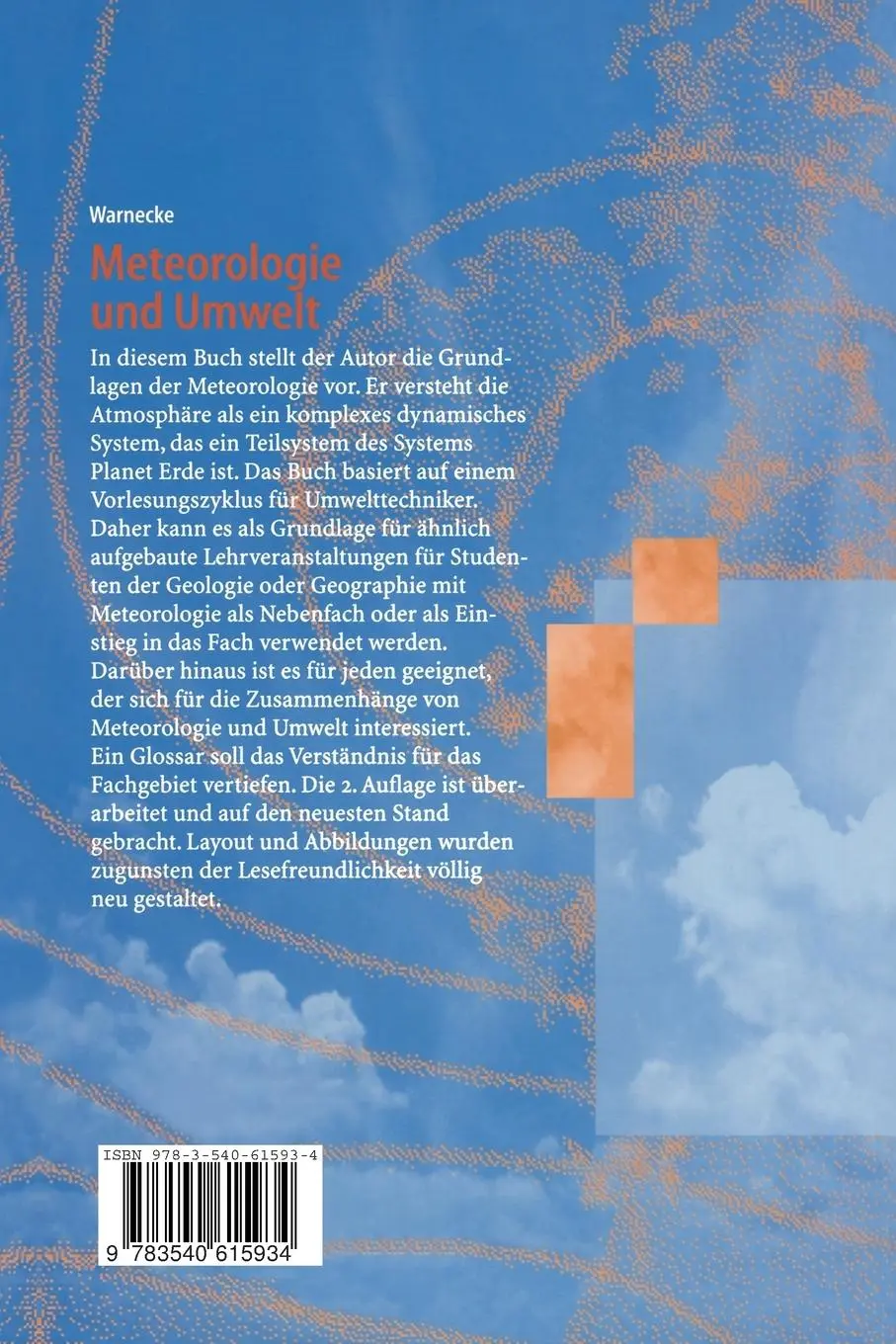 Rückseite: 9783540615934 | Meteorologie und Umwelt | Eine Einführung | Günter Warnecke | Buch