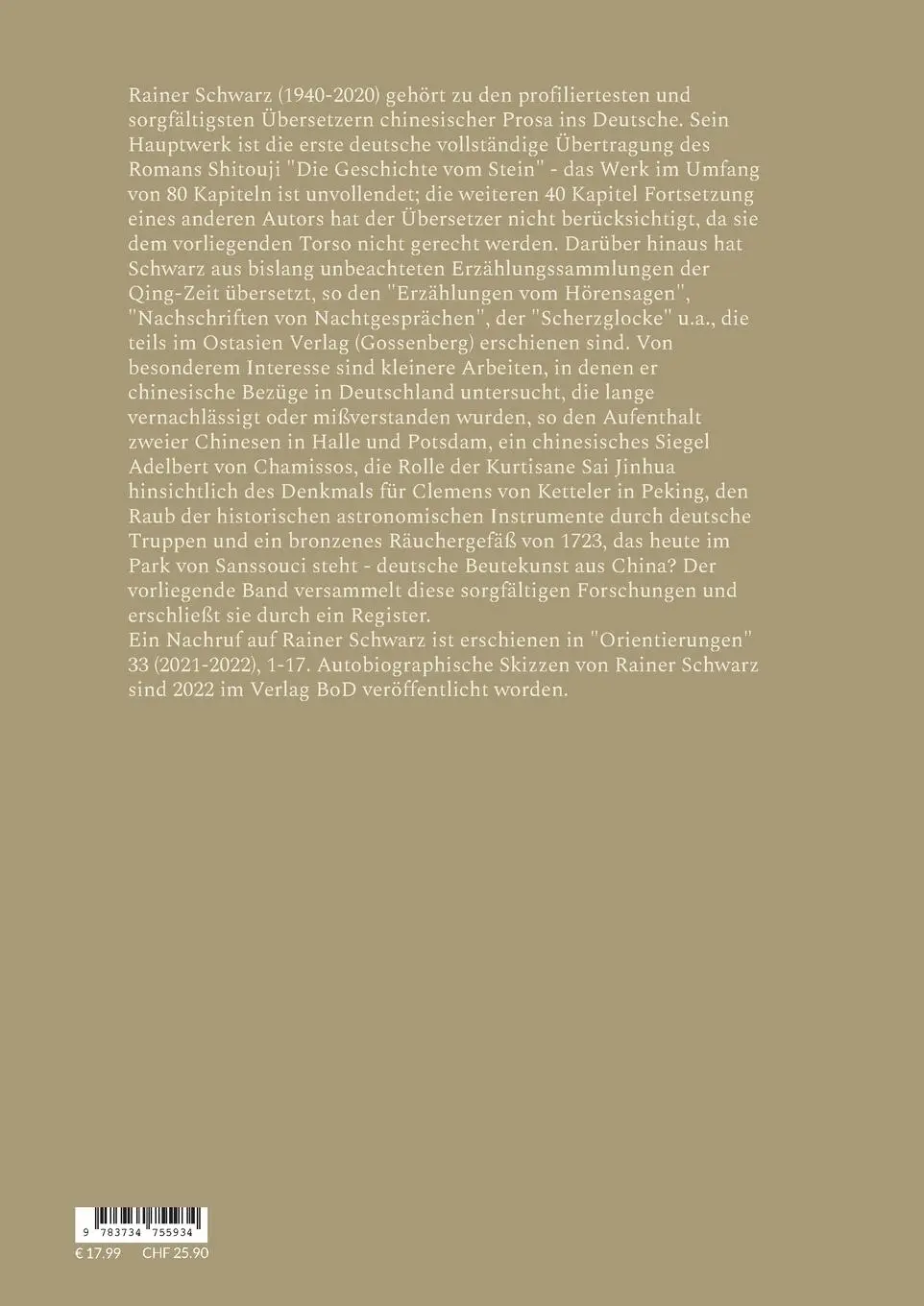 Rückseite: 9783734755934 | Von Heinrich Heine zu Sai Jinhua und Baron Ketteler (1900) | Schwarz