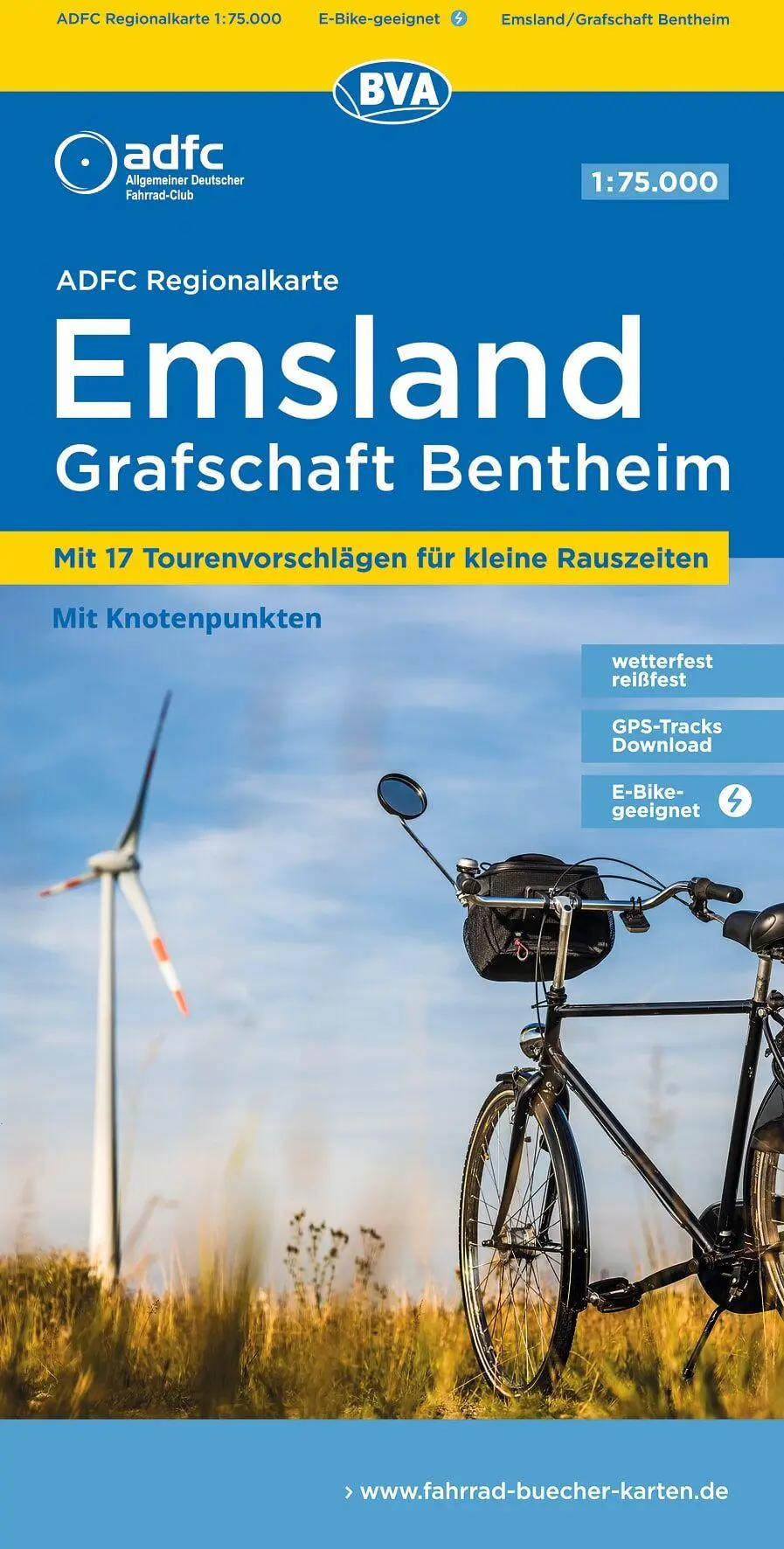 Cover: 9783991545934 | BVA ADFC Regionalkarte Emsland, Grafschaft Bentheim mit...