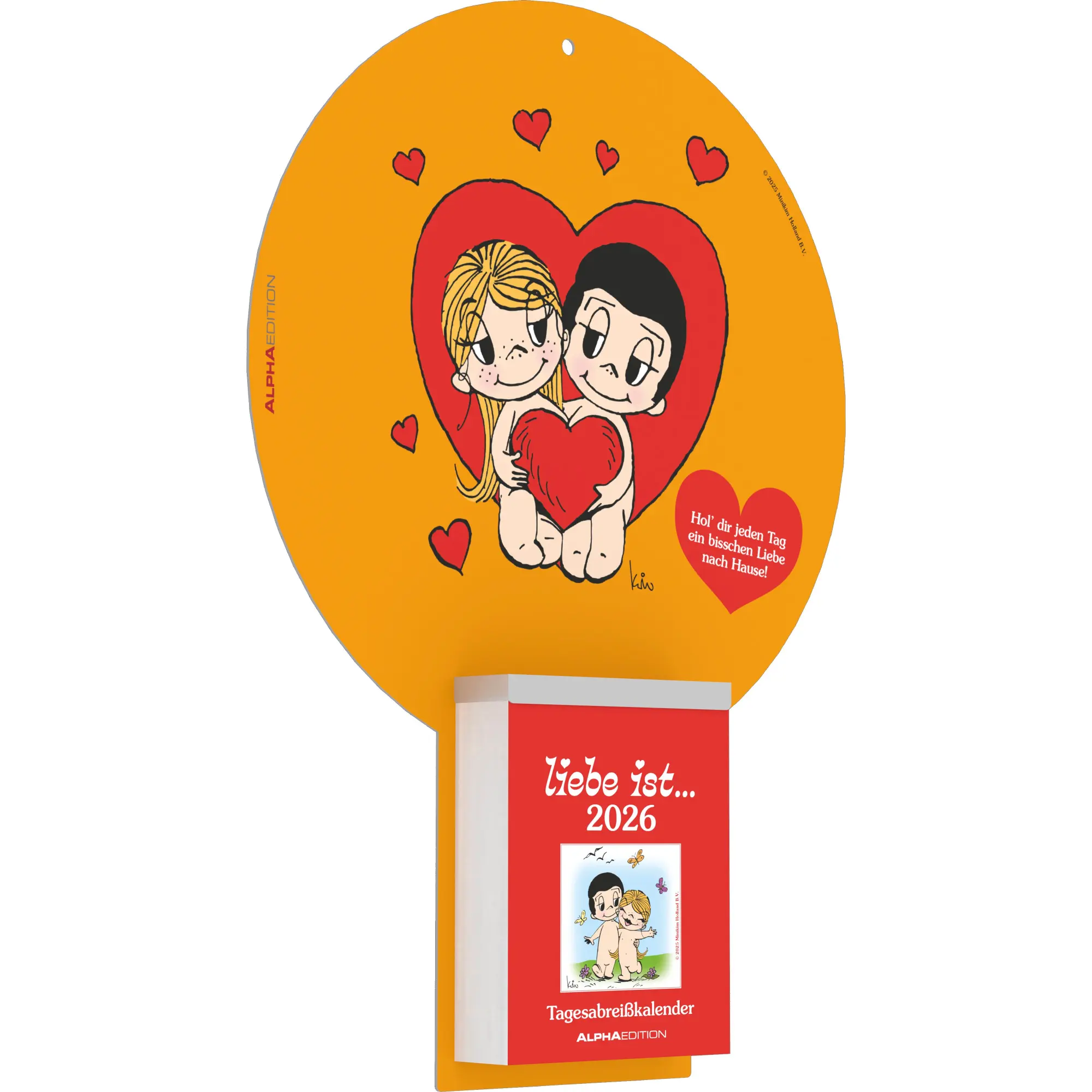 Cover: 4069095006034 | liebe ist... 2026 Tagesabreißkalender - Rückwand 22,5x31,5 - Block...