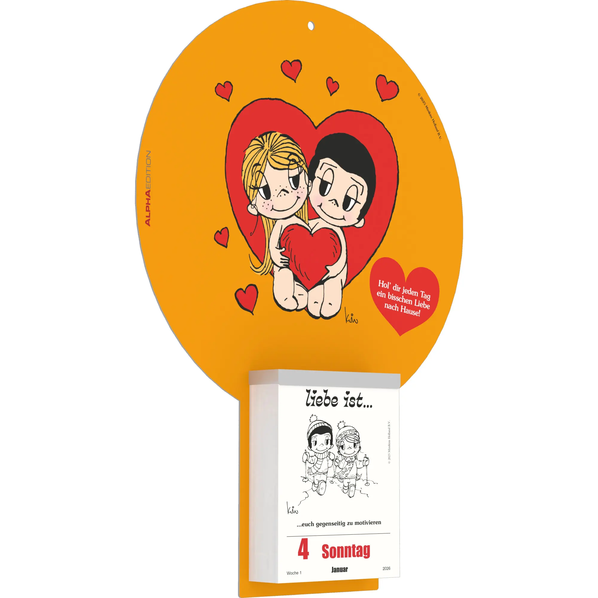 Bild: 4069095006034 | liebe ist... 2026 Tagesabreißkalender - Rückwand 22,5x31,5 - Block...