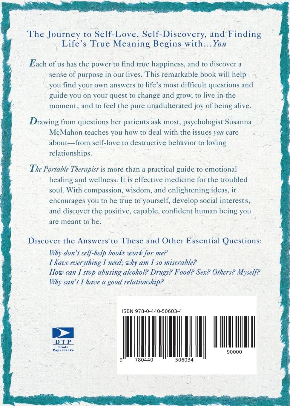 Rückseite: 9780440506034 | The Portable Therapist | Susanna Mcmahon | Taschenbuch | Englisch