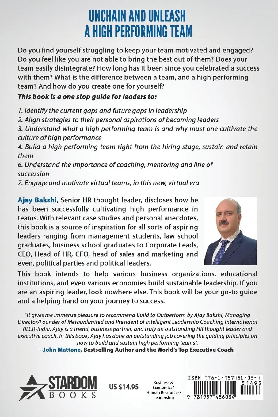 Rückseite: 9781957456034 | Build To Outperform | Unchain And Unleash A High Performing Team