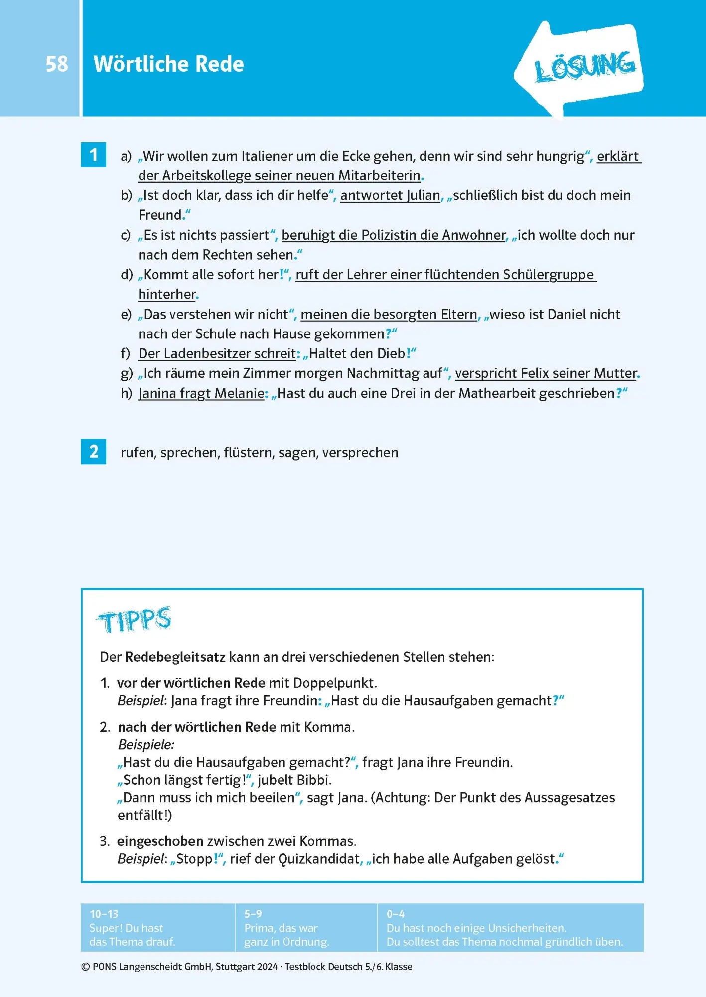Bild: 9783125626034 | PONS Der große Testblock Deutsch 5./6. Klasse | Taschenbuch | 208 S.