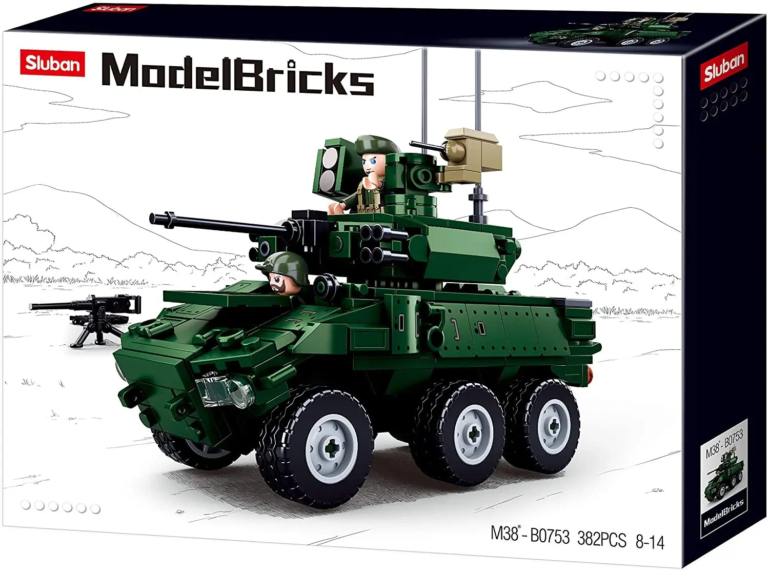 Cover: 6938242956134 | Sluban Model Bricks M38-B0753 - Spähpanzer III, Panzer, Bausatz,...