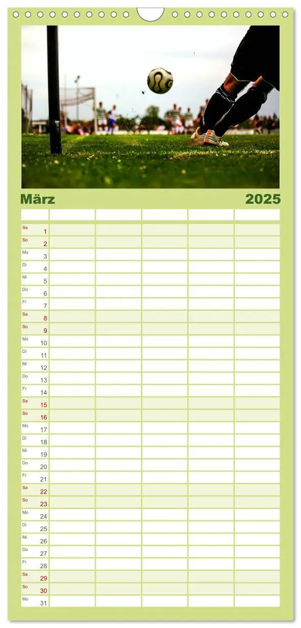 Bild: 9783457126134 | Familienplaner 2025 - Leidenschaft Fußball mit 5 Spalten...