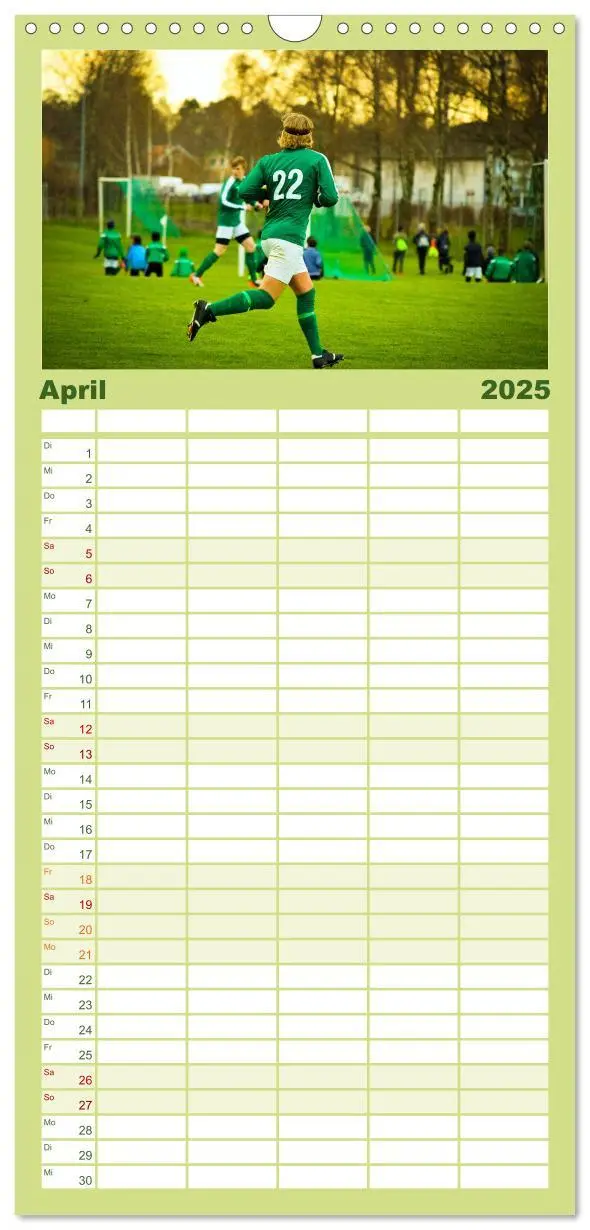 Bild: 9783457126134 | Familienplaner 2025 - Leidenschaft Fußball mit 5 Spalten...