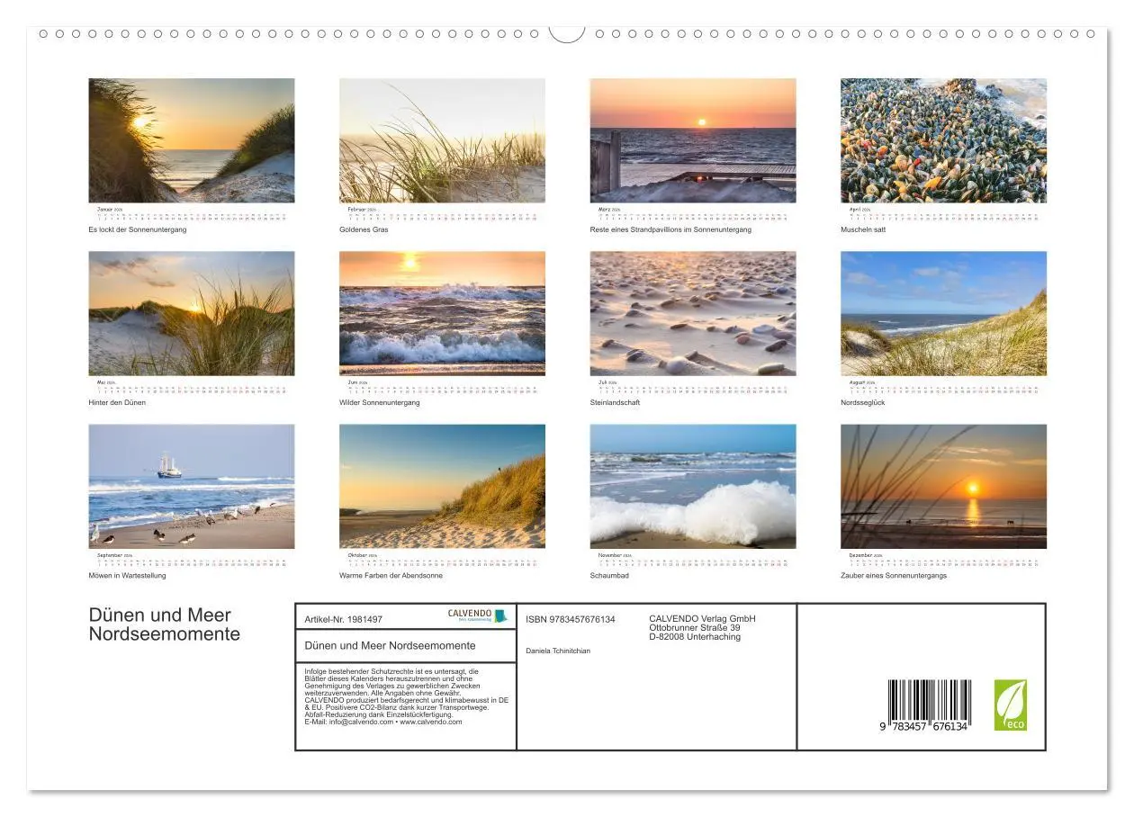 Bild: 9783457676134 | Dünen und Meer Nordseemomente (hochwertiger Premium Wandkalender...