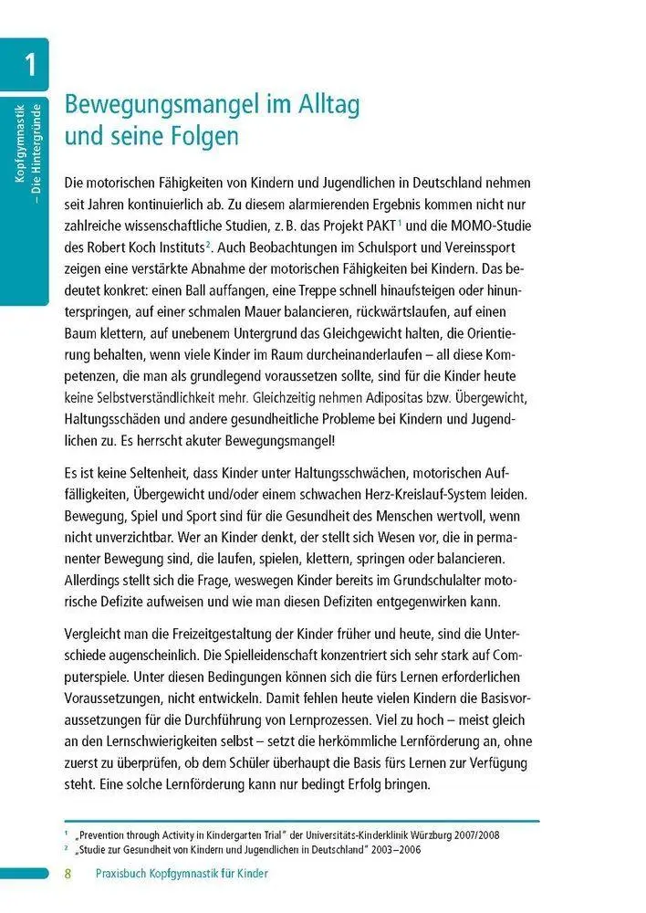 Bild: 9783834626134 | Praxisbuch Kopfgymnastik für Kinder | Ines Schubert | Taschenbuch